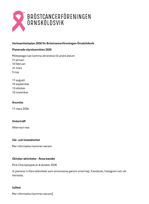 Verksamhetsplan 2026